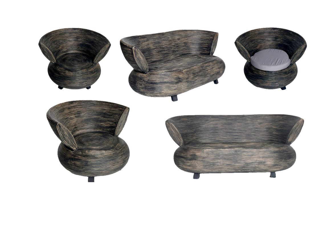 SET: SOFA + 2 ARMCHAIRS.  BOX 69-71, SOFA- (L*W*H) 155*65*80 cm;  ARMCHAIR- (L*W*H) 75*68*80 cm.,  1set.