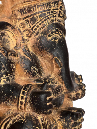 WOODEN STATUETTE GANESHA.  BOX 17. (W*H) 35*109 cm. 1pcs.