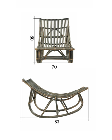 ROCKING CHAIR. BOX 63-63, (L*W*H) 70*83*80 cm., 2 pcs.