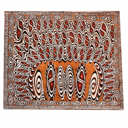 PAINTING PAPUA BARK. BOX 97 (L*H) 105*87 cm., 2 pcs.