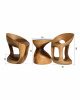 SET: STOOL & COFEE TABLE, SINGLE PIECE OF WOOD, BEATIFUL DINAMIC LINE. BOXES 272-277.  STOOL- (L*W*H) 46*42*66 cm.; COFEE TABLE- ( L*W*H) 45*40*40 cm. 2 set .  