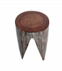 2 IN 1, STOOL & COFEE TABLE, SINGLE PIECE OF WOOD, BEATIFUL DINAMIC LINE. BOX 265, (L*H) 35* 57 cm.. 2 pcs. 