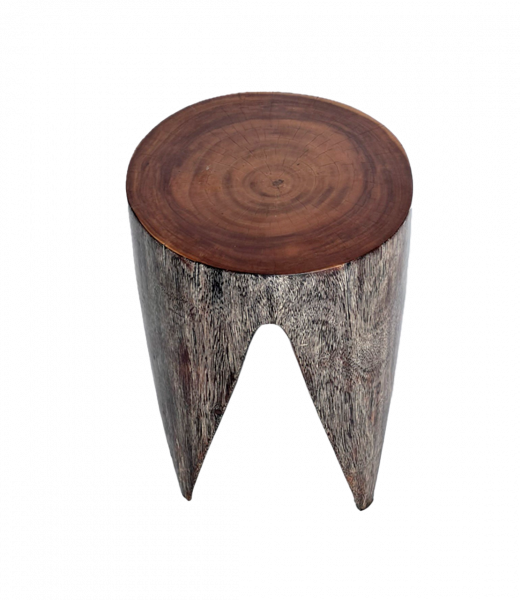 2 IN 1, STOOL & COFEE TABLE, SINGLE PIECE OF WOOD, BEATIFUL DINAMIC LINE. BOX 265, (L*H) 35* 57 cm.. 2 pcs. 