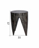 2 IN 1, STOOL & COFEE TABLE, SINGLE PIECE OF WOOD, BEATIFUL DINAMIC LINE. BOX 265, (L*H) 35* 57 cm.. 2 pcs. 