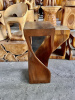 2 IN 1, STOOL & ACCENT STOOL, SINGLE PIECE OF WOOD, BEATIFUL DINAMIC LINE. BOX 260, (L*H) 30*80cm. 1 pcs.