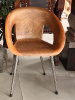 DESIGNER CHAIR, SINGLE PIECE OF WOOD, TEAK, HANDMADE LACE METAL, BEAUTIFUL HONEY COLOR.  BOX19-24 (L*W*H) 60*60*87cm., 6 pcs.