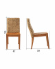 WATER HYACINTH & WOOD DINNING CHAIR. BOX 41-46, (L*W*H) 47*59*93 cm., 6 pcs.