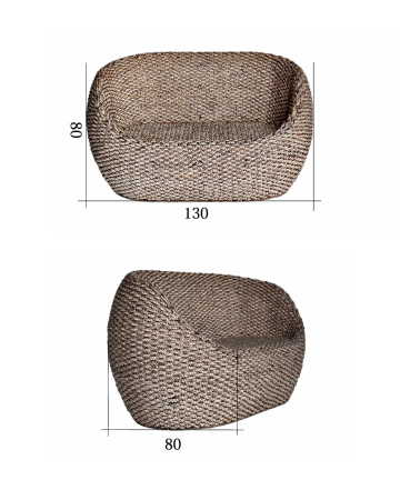 WATER HYACINTH SOFA.  BOX 56, (L*W*H) 80*130*80 cm., 1 pcs.