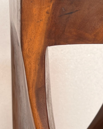 2 IN 1, STOOL & ACCENT STOOL, SINGLE PIECE OF WOOD, BEATIFUL DINAMIC LINE. BOX 260, (L*H) 30*80cm. 1 pcs.
