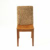 WATER HYACINTH & WOOD DINNING CHAIR. BOX 41-46, (L*W*H) 47*59*93 cm., 6 pcs.