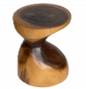 2 IN 1, STOOL & COFEE TABLE, SINGLE PIECE OF WOOD, BEATIFUL DINAMIC LINE. BOXES 261-264, (L*H) 40*45 cm., 4 pcs. 