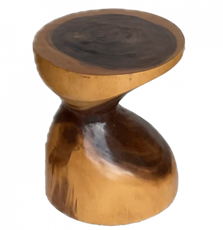 2 IN 1, STOOL & COFEE TABLE, SINGLE PIECE OF WOOD, BEATIFUL DINAMIC LINE. BOXES 261-264, (L*H) 40*45 cm., 4 pcs. 