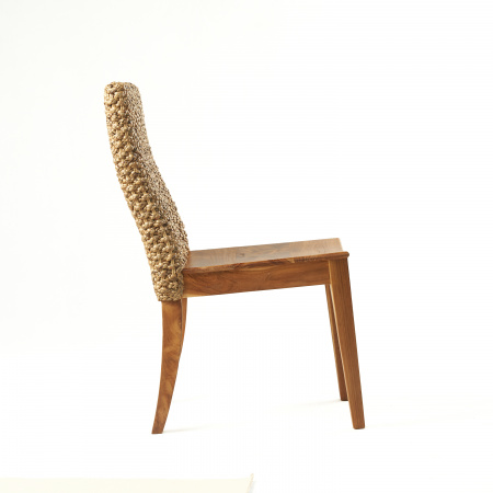 WATER HYACINTH & WOOD DINNING CHAIR. BOX 41-46, (L*W*H) 47*59*93 cm., 6 pcs.