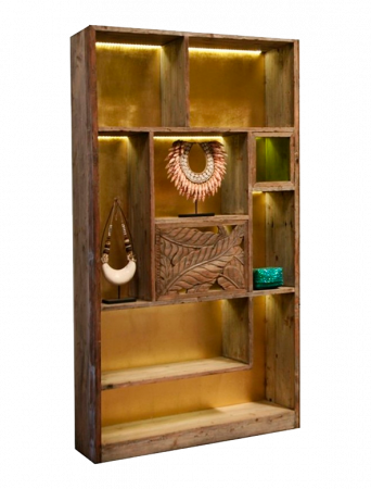 LYBRARY, BEAUTIFUL FEELING OF THE COLOR OF GOLD.  BOX 100, (L*W*H) 120*43*220 cm. 1 pcs. 