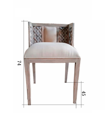   LOW BACK CHAIR, CREATIV PATCHWORK, PASTEL HARMONY. BOX 118, (W*H*) 45*74cm. 1 pcs.