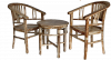 SET: TABLE & 2 ARMCHAIRS., BOX 335-337, 1 set.