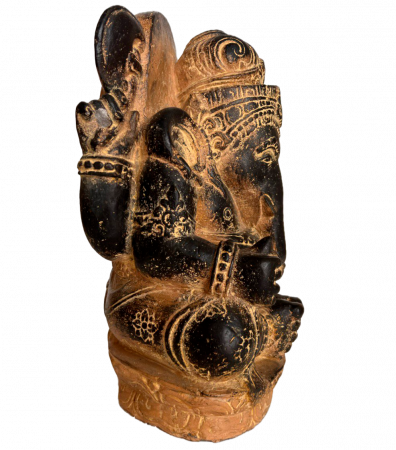 WOODEN STATUETTE GANESHA.  BOX 17. (W*H) 35*109 cm. 1pcs.
