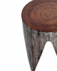 2 IN 1, STOOL & COFEE TABLE, SINGLE PIECE OF WOOD, BEATIFUL DINAMIC LINE. BOX 265, (L*H) 35* 57 cm.. 2 pcs. 