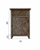 BEDSIDE TABLE, CARVING. BOX 104 (L*W*H) 43*33*60 cm. 1 pcs.